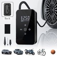 Gonfleur de pneus sans fil en plastique avec écran LED et moniteur de pression des pneus pour voiture, vélo, moto, ballon
