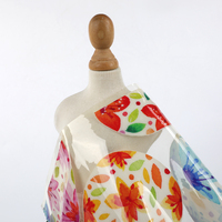Offre Spéciale motif floral d'impression numérique personnalisé sur tissu en vinyle transparent 100% TPU pour la fabrication de sacs