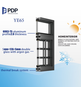 Fenêtre à auvent française PDP, taille et couleur personnalisées, style vintage français, verre teinté, ouverture par le haut, isolation thermique extérieure - Product Image 4