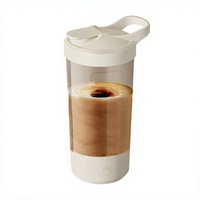 Gobelet mélangeur électrique portable avec couvercle pour café, lait, protéines en poudre, usage domestique et bureau