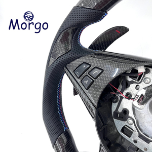 Accessoires intérieurs de voiture, volant en fibre de carbone de qualité supérieure avec écran LED pour <span class=keywords><strong>BMW</strong></span> Série 5 E60 M5 E63 E64 - Product Image 4