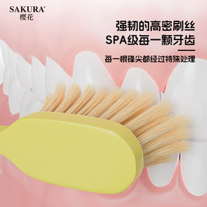 Sakura Wide <b>Head</b> Soft Bristle <b>Toothbrush</b> For Adults Gum Care Manual <b>Toothbrush</b> - Product Image 3