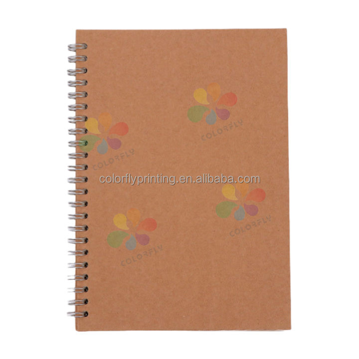 Quality A5 Size Spiral Bound Notebook Colorful Ruled Line Kraft Paper ...