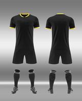 Nouveau maillot d'arbitre de football professionnel avec logo personnalisé, ensemble d'uniformes d'arbitre de football durables et respirants à vendre
