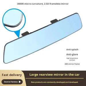 New True Frameless In-<b>Car</b> Wide View Side Rearview <b>Mirror</b> with for 2.5D Curved HD Glass Anti-Glare Black <b>Mirror</b> - Product Image 3