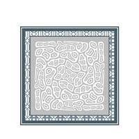 Hoge kwaliteit dames zijden vierkante sjaal grijs wit abstracte geometrische print op maat gemaakte stropdas sjaal voor vrouwelijk cadeau