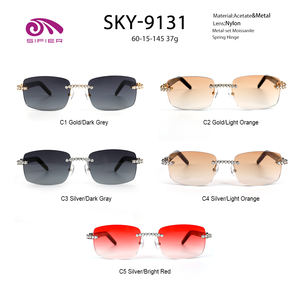 Sifier用高級メンズシルバーアセテートリムレスサングラスジルコンダイヤモンドMoissanite高品質OEM ODM深セン - Product Image 5