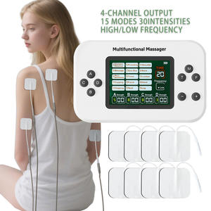 Profissional 4-Channel TENS Unidade Massageador Ajustável High-Low Freqüência para Body Muscle Pain Relief OEM Physical Therapy - Product Image 5