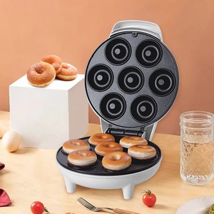 Mini Donut Maker Máy không dính cho trẻ em ăn sáng Snack Món Tráng Miệng làm cho 7 bánh rán bánh mì đa chức năng Pancake máy - Product Image 2