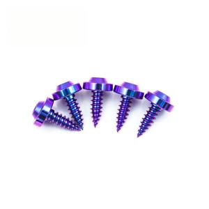 [<span class=keywords><strong>Tornillo</strong></span> de Cabeza Hexagonal de Aleación de Titanio Personalizado] Clase <span class=keywords><strong>10</strong></span>, Rosca Métrica Estándar M4/M5/M6mm GR5, Acabado Anodizado, para Motocicleta y Automóvil - Product Image 1