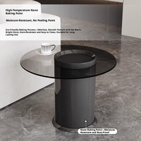 Table basse en verre intégrée moderne, table d'appoint multifonctionnelle minimaliste, table à thé de luxe légère, meubles de salon