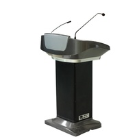 Amplificateur de sonorisation pour podium, microphone col de cygne, micro sans fil. Lampe de lecture LED et pupitre de conférence AV