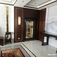 Yüksek Hassasiyetli Düşük Gürültülü Alüminyum Profil Çift Vidalı Sistem 3 Duraklı 400kg Kapasiteli Panoramik Villa Ev Asansörü Kompakt Tasarım