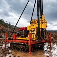 Foreuse sur chenilles portable Feiyang FY-70 70m à moteur diesel, vente directe usine - Compacte, diamètre de forage 60-200mm, puits d'eau 300KG