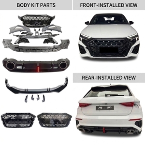 Kit carrosserie style <span class=keywords><strong>RS3</strong></span> pour pare-chocs avant <span class=keywords><strong>Audi</strong></span> A3 S3 8Y avec grille nid d'abeille et diffuseur pour <span class=keywords><strong>Audi</strong></span> A3 S3 8Y 2020 2021 2022 2023 2024 - Product Image 2