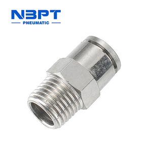 4mm/6mm/8mm/10mm/12mm/16mm NPCT tutto in ottone maschio dritto BSPT filettatura R con vite esagonale raccordi a tubo di collegamento rapido - Product Image 1