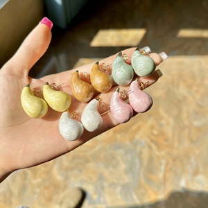 Set di Orecchini a Goccia Placcati con Effetto Goccia d'Olio, Stile Esagerato, Gioielli <span class=keywords><strong>Bottega</strong></span>, Orecchini a Cerchio per Donne - Product Image 3