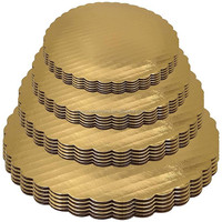 Premium Wasserdichtes Lebensmittelechtes Kuchenbrett mit Gold- und Silberwellpappe und Logo