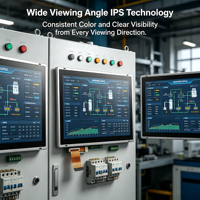 وحدة شاشة LCD من نوع TMK مقاس 10.1 بوصة بدقة 1280×800 مع إضاءة خلفية LED من نوع LVDS، سطوع 500cd/m، درجة حرارة تشغيل من -30 إلى +80 درجة مئوية، بديل لشاشة Innolux.
