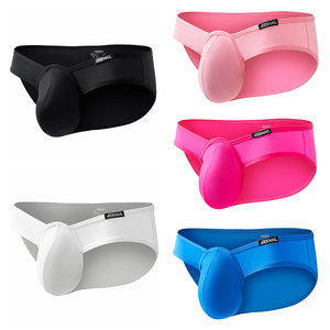 Calzoncillos bóxer de cintura baja para hombre, ultrafinos, de punto, de seda helada y nailon, transpirables, antibacterianos, con bolsa grande y realce, que moldean el cuerpo y la cintura. - Product Image 1