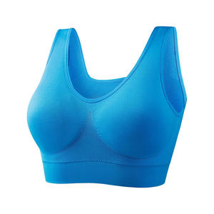Soutien-gorge de sport pour femme à col montant, couvrant entièrement la poitrine, double couche, tissu respirant sur le devant, sans armatures, maintien discret, idéal pour la gym, le yoga et les activités estivales - Product Image 1