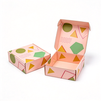 Boîte cadeau cosmétique personnalisée imprimée numériquement, illustration rose, boîte de beauté en carton anti-écrasement, vente en gros