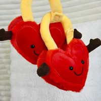 Pendentif Cœur en Peluche Concentrique, Cadeau Idéal pour la Saint-Valentin pour les Couples, Jouet de Demande en Mariage