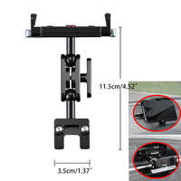 Support de téléphone à clip d'aération de voiture en alliage d'aluminium flexible rotatif à 360 degrés Support de téléphone portable