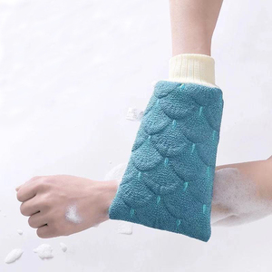 Guantes de Baño de Viscosa de Alta Calidad, Guantes de Baño Bordados, Guantes Exfoliantes, Exfoliante - Product Image 1