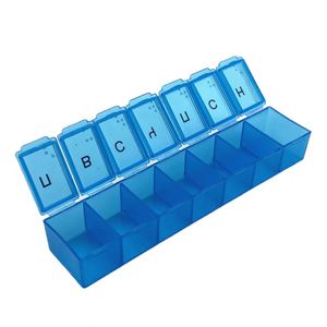 7 Compartment 7-Day <b>Pill</b> <b>Case</b> - Customizable Design <b>for</b> Medication Vitamins Supplements Storage - Product Image 3