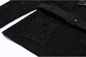 AIMEISI Custom ize New Kurzarm Schleife Perlen Elegante Bluse Röcke Sets 2 Stück Langes Rock Set für Frauen - Product Image 4