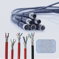 Connecteur industriel personnalisé M8 4P code A IP67 / 3 broches 4 broches 5 broches pour automatisation industrielle / capteurs / robotique / Fieldbus / Fast Ethernet