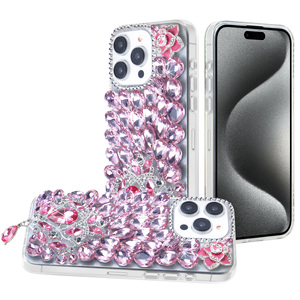 Funda de Teléfono Personalizable de Lujo con Diamantes de Imitación, Compatible con iPhones y Samsung, para Mujeres, Estilo Femenino - Product Image 3