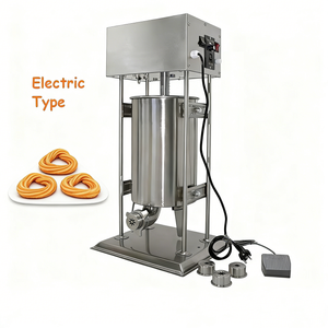 Máquina Eléctrica <span class=keywords><strong>para</strong></span> Churros Españoles con 3 Boquillas, Acero Inoxidable 304, Capacidad de 5 Litros, Fácil de Operar <span class=keywords><strong>para</strong></span> Uso Comercial y Doméstico - Product Image 1