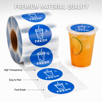 Film d'étanchéité personnalisé en rouleau pour gobelets en plastique CPP/PET, pour boissons, bubble tea, gobelets à thé au lait en plastique de 90, 95, 98 mm