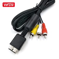 Kabel AV 3RCA PS2, Kabel Audio Video untuk Konsol PS2, Kabel Audio Video Komposit AV ke RCA untuk TV, Pasokan Pabrik