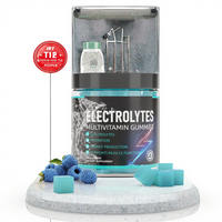 Gummies de créatine monohydrate électrolytique halal à marque privée, 60 unités, pour adultes, végétaliennes, sans sucre, 5000 mg, supplément pour la gestion de l'énergie