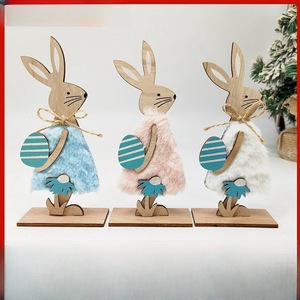 ตุ๊กตาไก่อีสเตอร์ ของตกแต่งไม้สำหรับบ้าน ห้องนั่งเล่น สไตล์สแกนดิเนเวียน งานฝีมือจิ๋วสำหรับตกแต่ง - Product Image 5