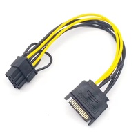 Cable adaptador SATA de 15 pines a Pci-e, 8 pines (6 + 2), tarjeta gráfica, GPU, suministro de energía