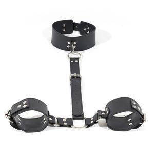 Kit de Restricción de Cuello a Muñeca para Adultos, Tras las Manillas, Bondage Sexy, BDSM, Fetiche, SM, Negro, COKELIFE - Product Image 4