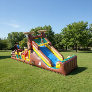 Parcours d'obstacles <span class=keywords><strong>gonflable</strong></span> <span class=keywords><strong>pirate</strong></span> très populaire en PVC durable, <span class=keywords><strong>jeu</strong></span> sportif pour enfants et adultes, idéal pour la location commerciale - Product Image 2