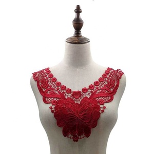 Floral <span class=keywords><strong>Soluble</strong></span> Dans <span class=keywords><strong>L</strong></span>'eau Dentelle Col Applique Multi Couleurs Bas LT2419A - Product Image 5