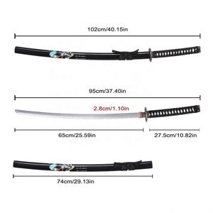 カスタムメイドの日本式手作り炭素鋼フルサイズ伝統刀本物の刀木鞘付き - Product Image 5