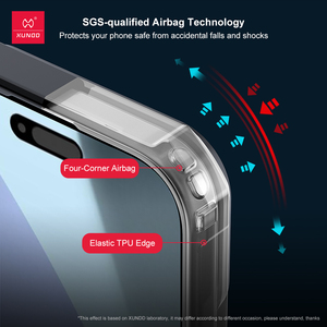 Funda protectora Xundd para iPhone 17 Pro Max Air 16 Pro Max 15 Pro Max, funda trasera transparente a prueba de golpes, funda Airbag - Product Image 2