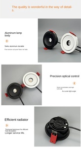 โคมไฟเพดาน7W 12W, โคมไฟดาวน์ไลท์ LED ดาวน์ไลท์ติดเพดานไม่มีรูไฟดาวน์ไลท์ติดเพดานห้องนอน - Product Image 6