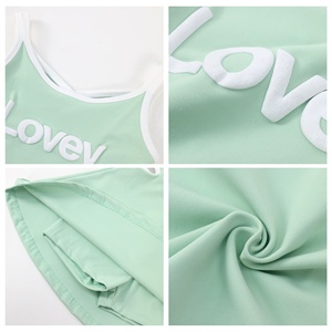 Custom Back Cross Padded Athletic Golf <strong>Dresses</strong> Toddler Girls Sleeveless Tennis <strong>Dress</strong> With Shorts Yoga <strong>Dress</strong> - Product Image 5