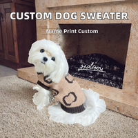 Pull personnalisé pour chien avec nom, design pour Bichon Frise, Schnauzer, automne-hiver
