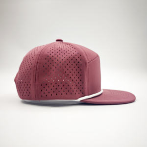 Casquette de golf perforée à 6 panneaux découpée au laser avec logo personnalisé, casquette de baseball imperméable à visière plate, performance optimisée, Gorras De Golf - Product Image 6