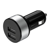 Chargeur de voiture USB 15,5 W 3,1 A à double port, adaptateur de charge rapide pour voiture, coque ABS, mini chargeur de téléphone pour voiture, camion 12-24 V