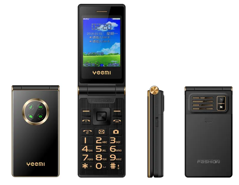 Ince işçilik flip telefon Ulcool V9 1.54 inç ultra İnce all-metal moda <span class=keywords><strong>cep</strong></span> telefonu